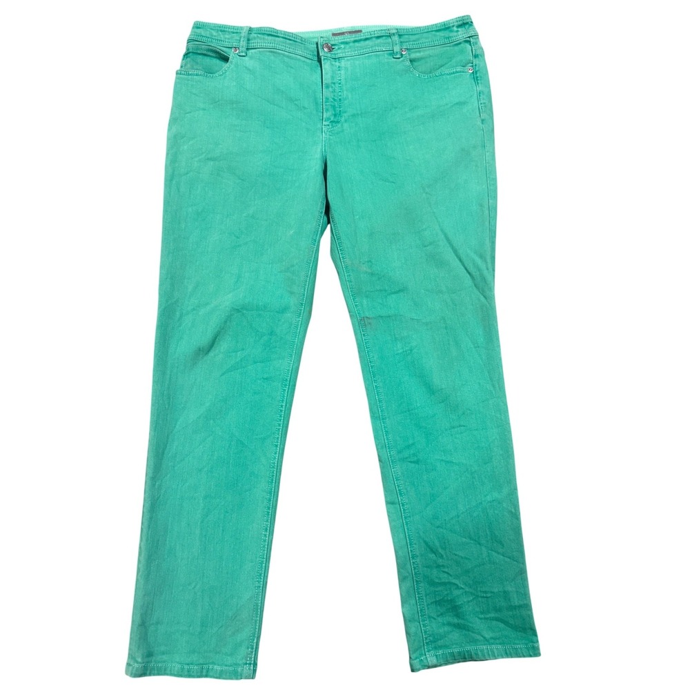 Chicos So Slimming Straight Leg Pants Green Size 3 4501138105